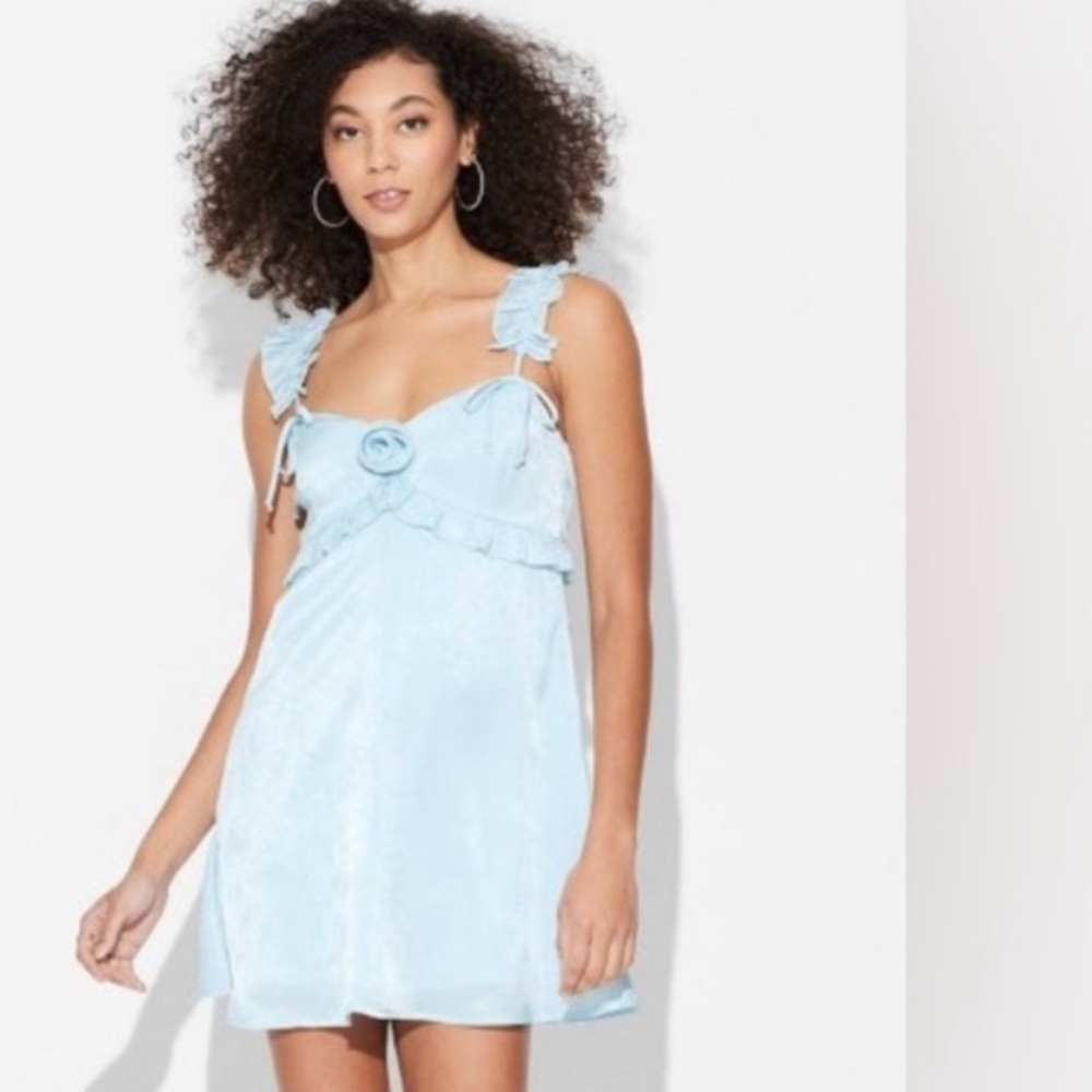 New - Wild Fable, Light blue strapless dress Size Large